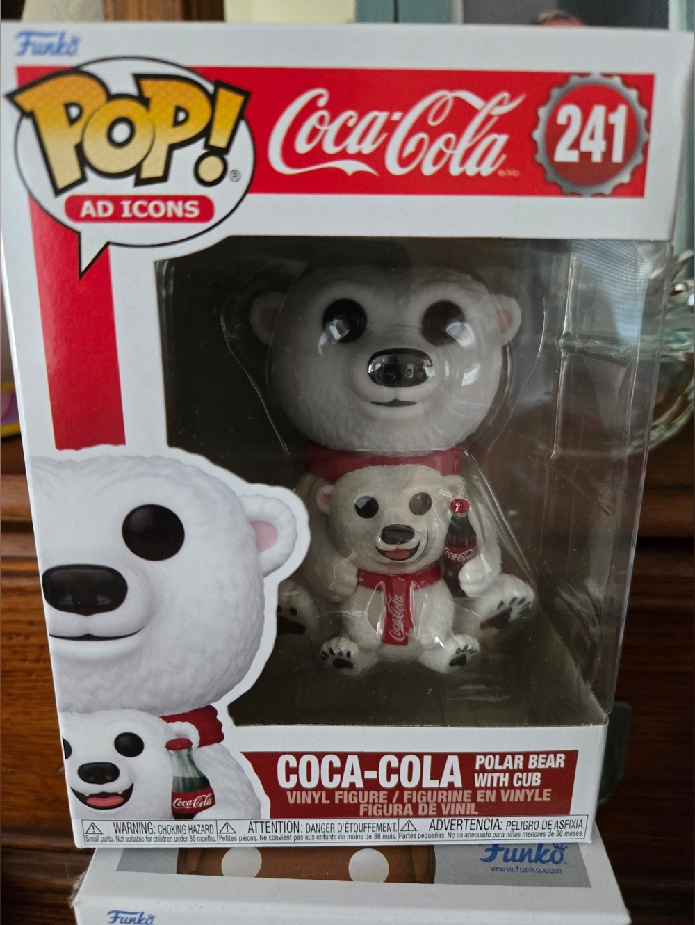 Funko Pop!  Coca-Cola White Polar Bear with Cub Pop! Vinyl — Red Logo Accents